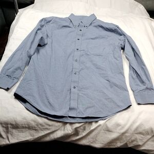 Kenneth Roberts platinum men's long sleeved button down shirt sized 17 (34/35)